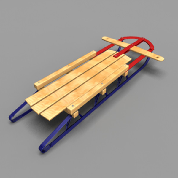 steel runner sled obj - Steel Runner Sled by My3DGuy
